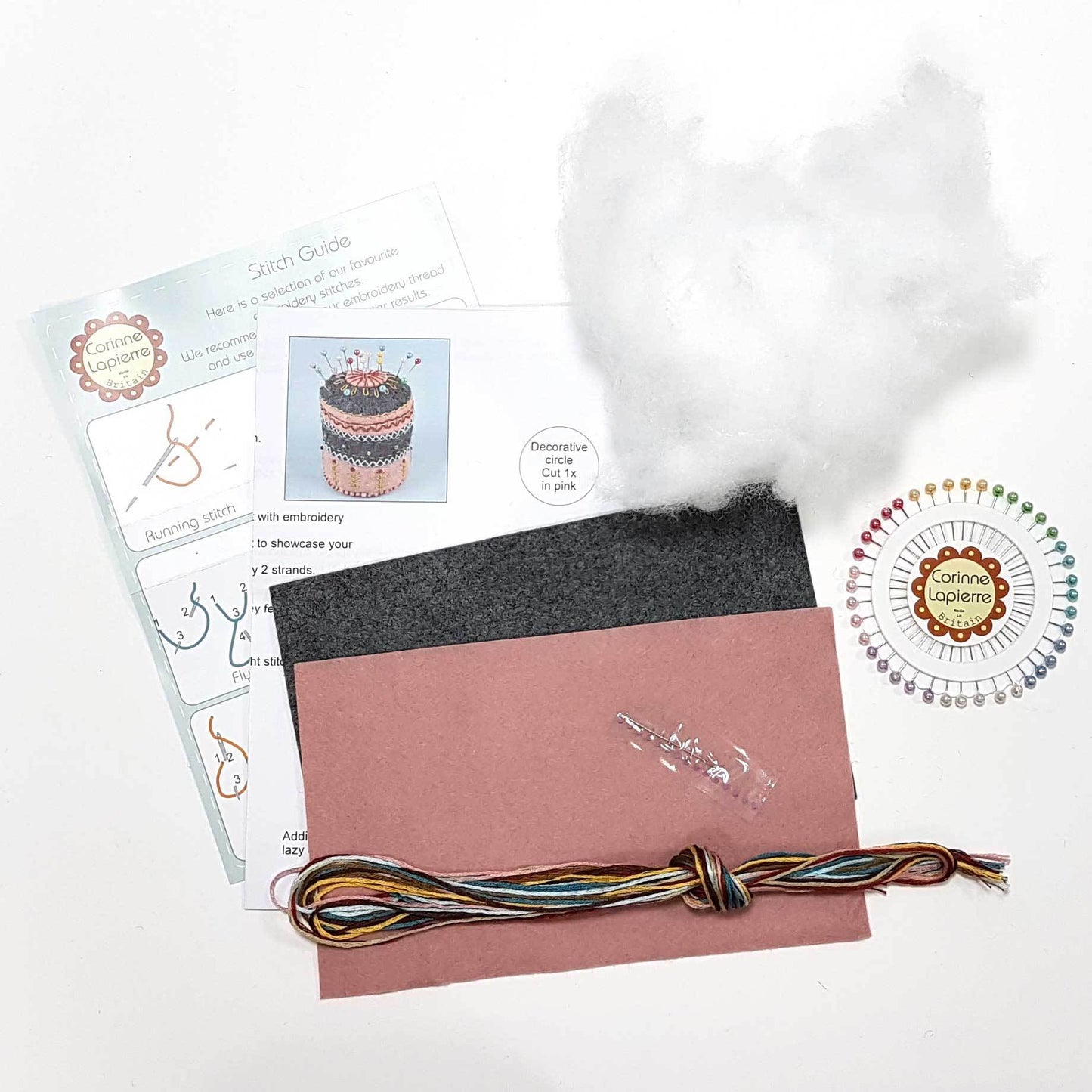 Felt Pin Cushion Kit - Corinne Lapierre