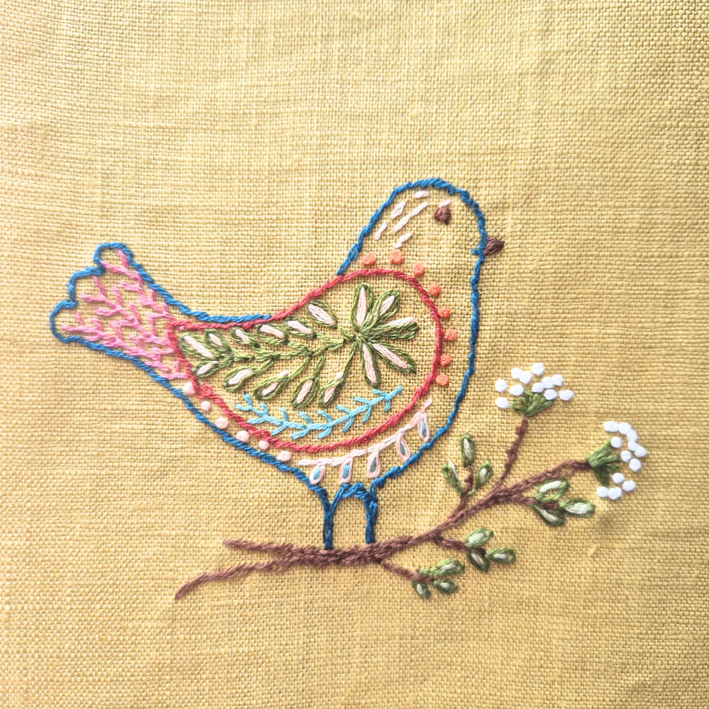 Stick and Stitch Embroidery - Folk Birds - Corinne Lapierre