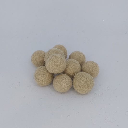 Felt Balls - Cream