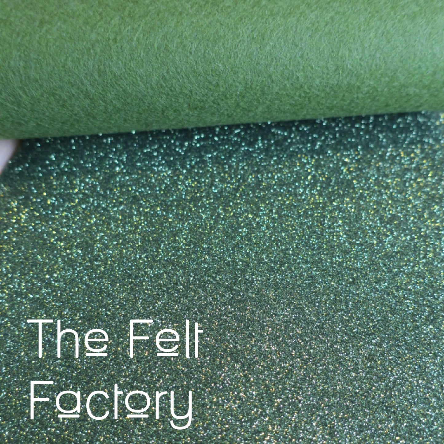 Glitter Felt - Dark Green