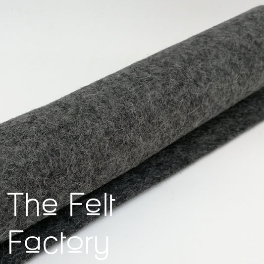 100% Merino Wool Felt Sheet - Dark Grey Marle