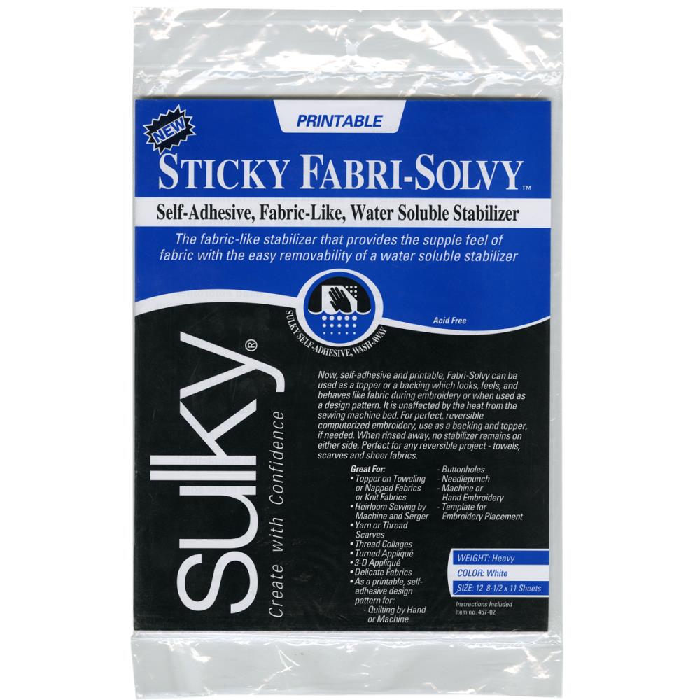 Sulky Sticky Fabri-Solvi Stabilizer 8.5"x11"