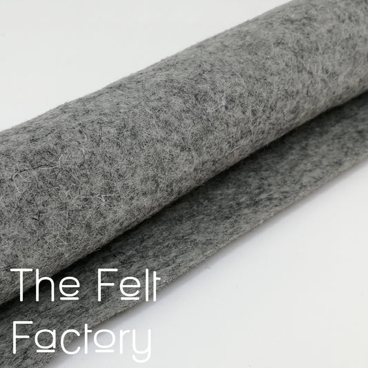 100% Merino Wool Felt Sheet - Grey Marle