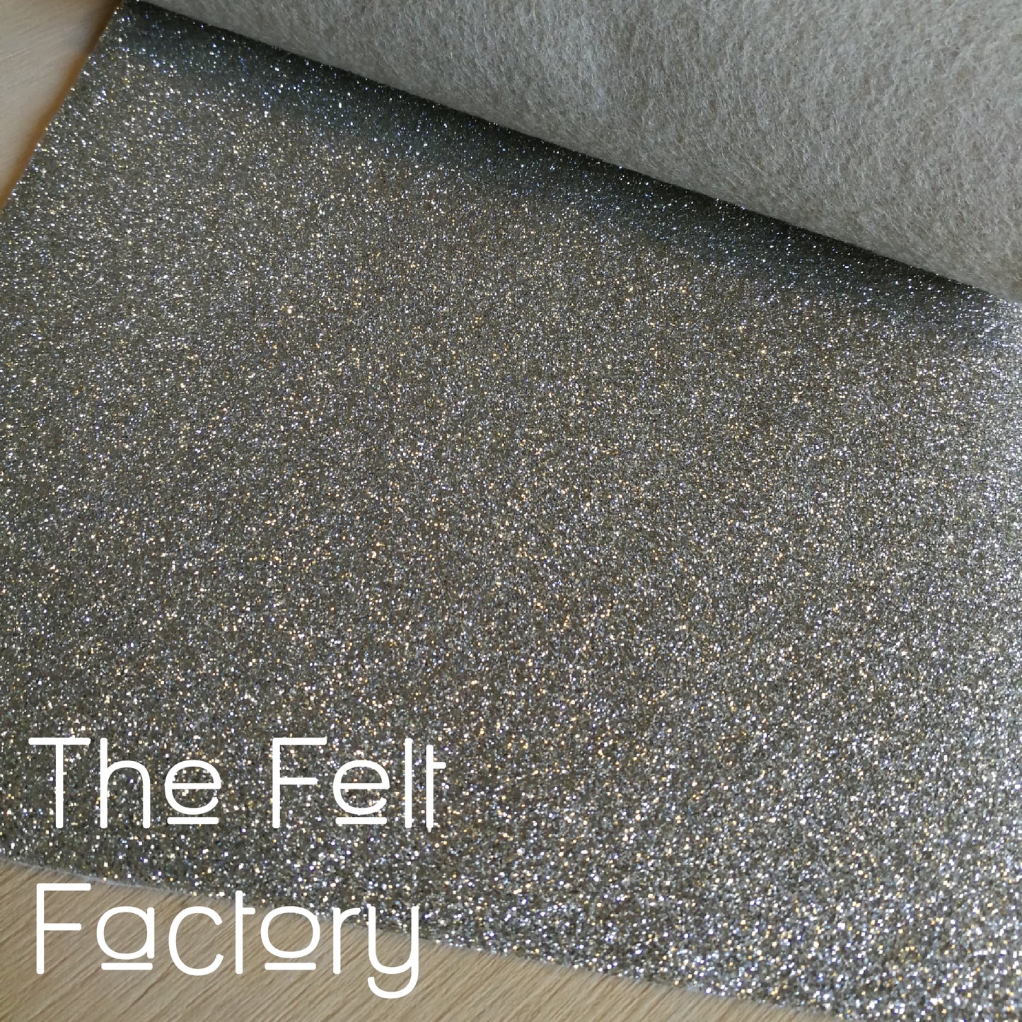 Glitter Felt - Light Gold