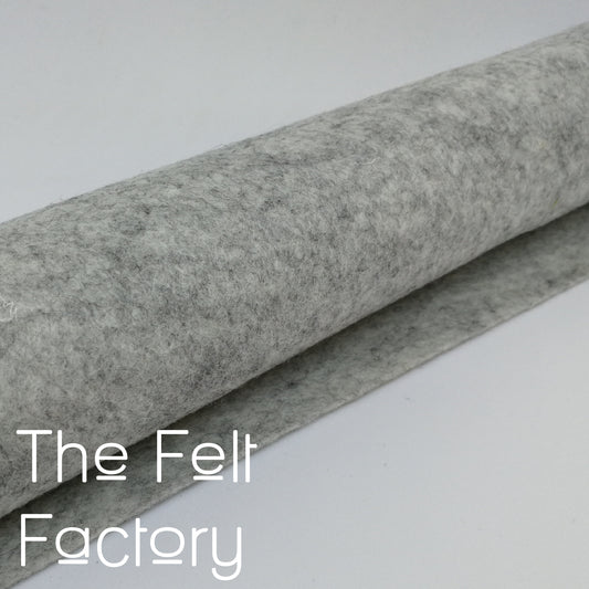 100% Merino Wool Felt Sheet - Light Grey Marle