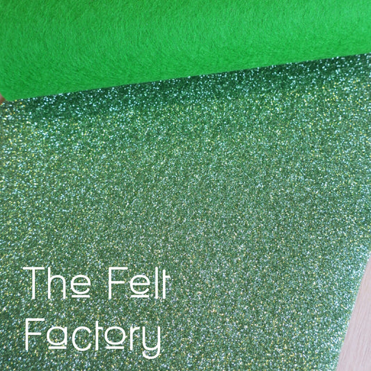 Glitter Felt - Light Green