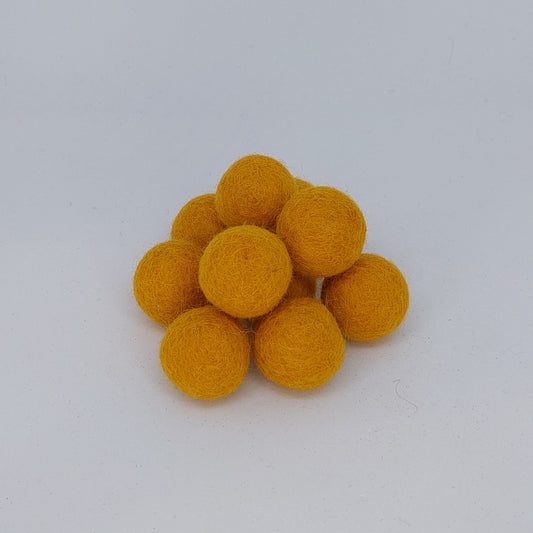 Felt Balls - Mustard
