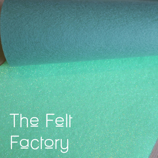 Glitter Felt - Neon Green