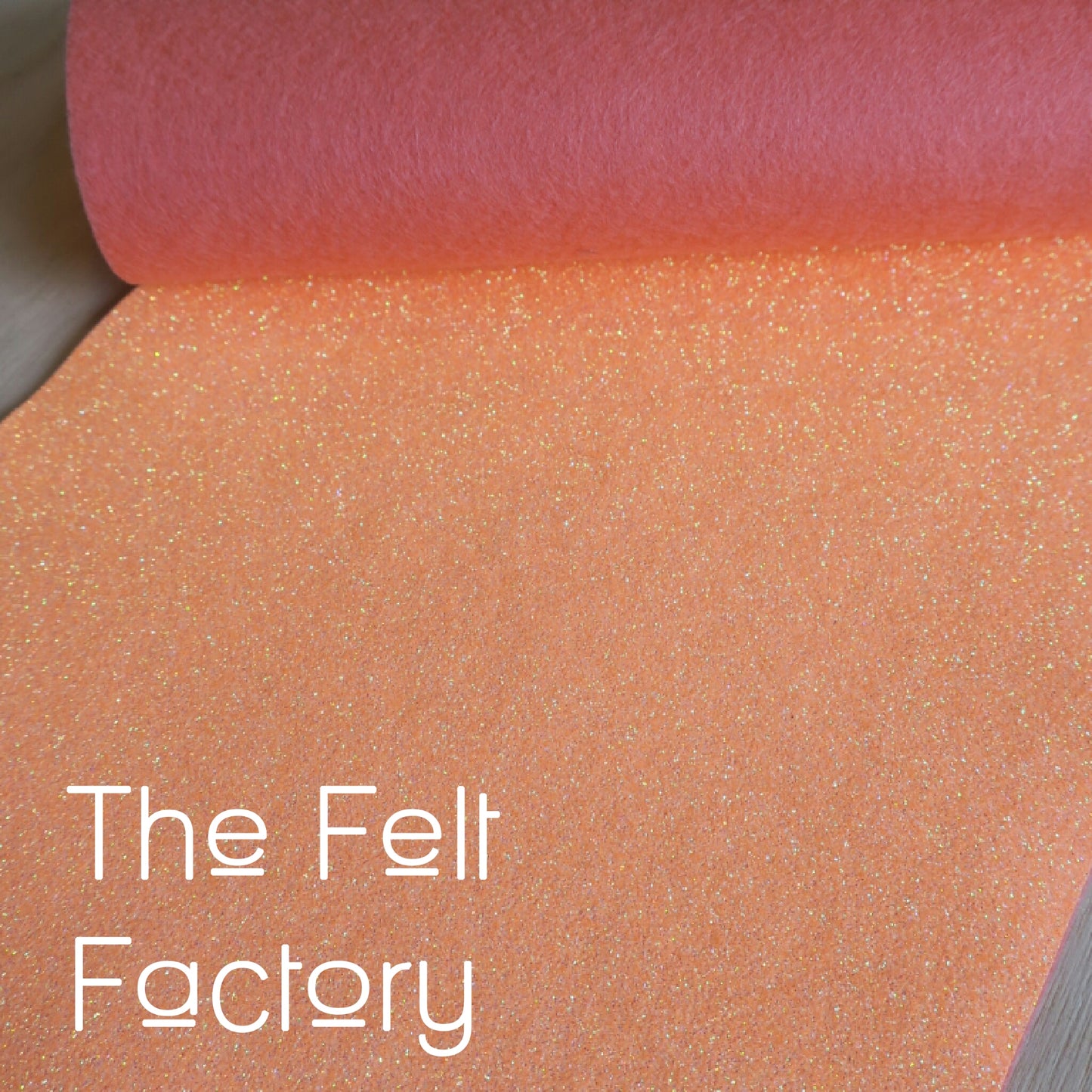 Glitter Felt - Neon Orange