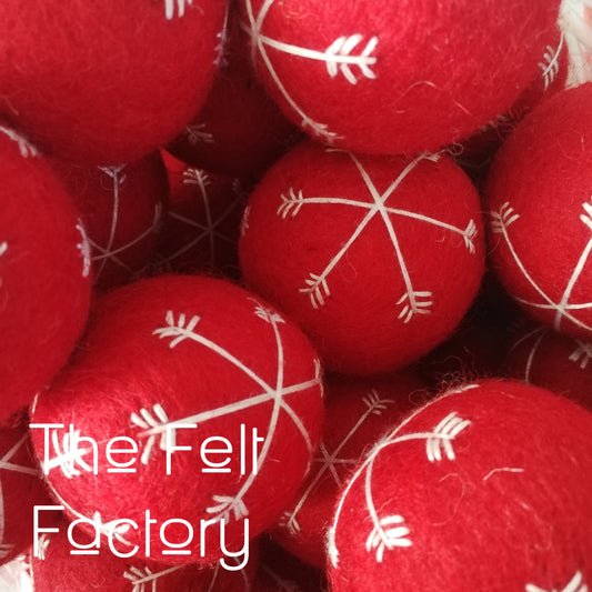 Large Snowflake Balls - Red