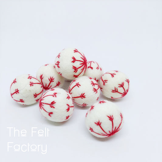 Small Snowflake Balls - White