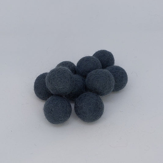 Felt Balls - Slate Grey
