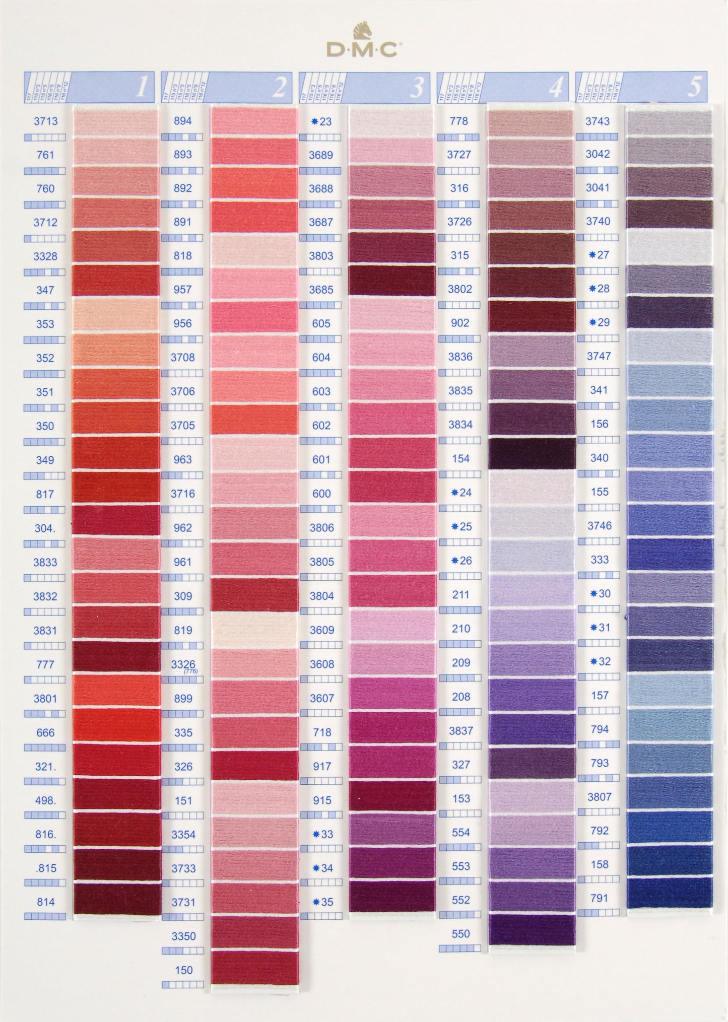 DMC Stranded Cotton, Colours 896-3359