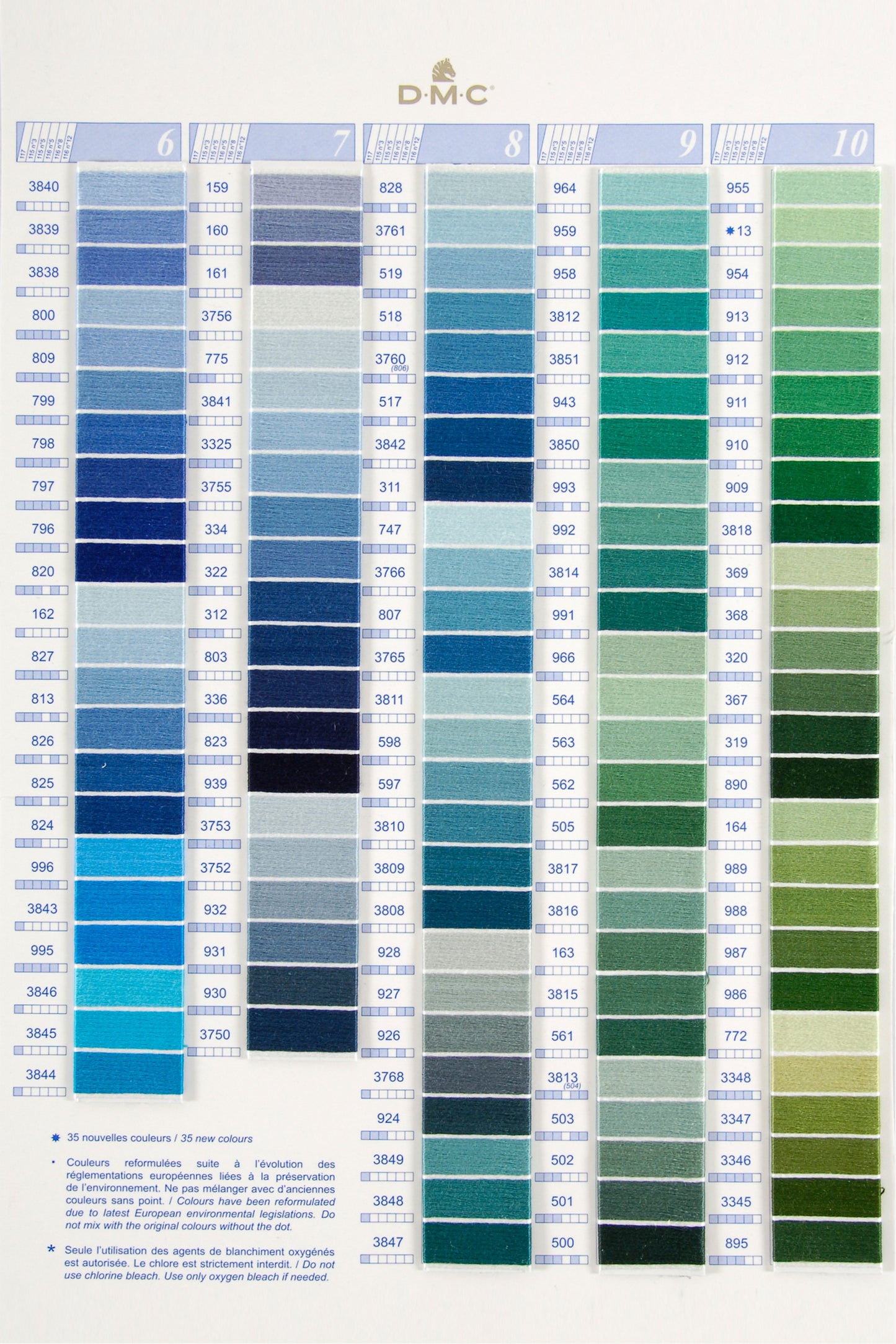 DMC Stranded Cotton, Colours 896-3359