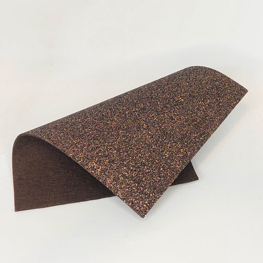 Glitter Felt - Walnut