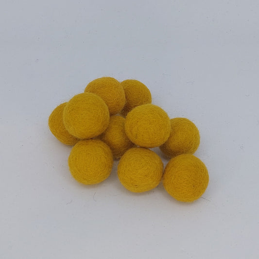 Felt Balls - Yellow