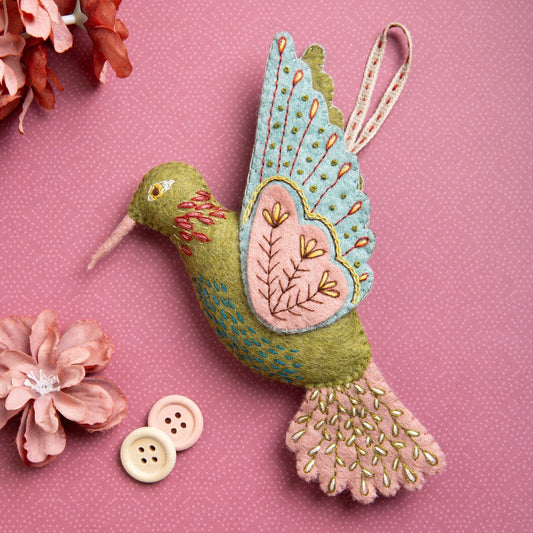 Hummingbird Felt Craft Mini Kit - Corinne Lapierre