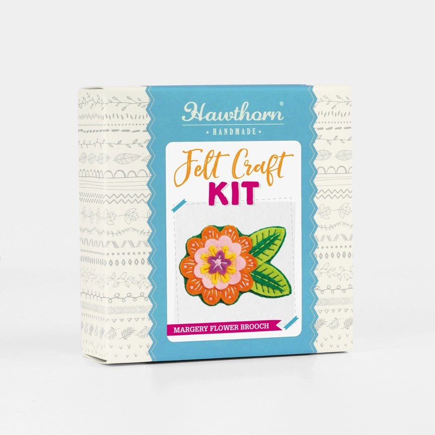 Margery Flower Felt Craft Brooch Kit - Hawthorn Handmade
