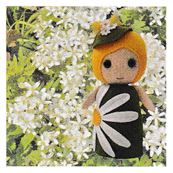 Clematis Felt Doll - Cherry Parker