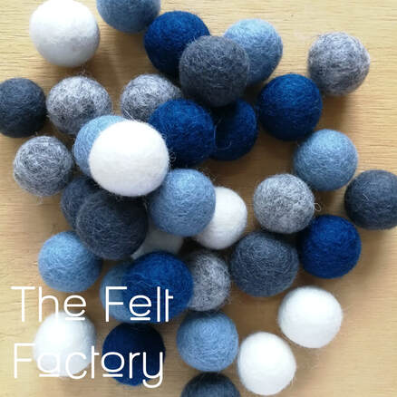 Slate Blue Yarn Pom Poms 1 Inch Decorative Ball Jewelry 