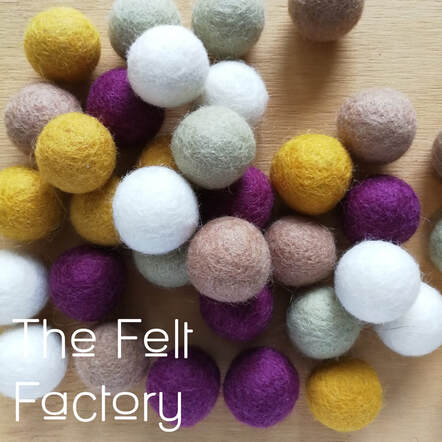 Felt Balls - Pastel Bundle Felt Balls - 100% Wool Felt Balls - (18